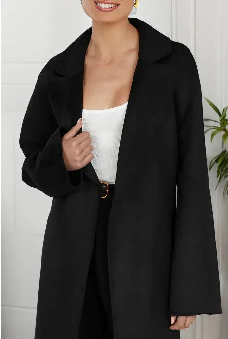 Loose Fashion Long Women's Knitted Cardigan High-grade Sweater Coat - Bellarte Enchanté Loose Fashion Long Women's Knitted Cardigan High-grade Sweater Coat